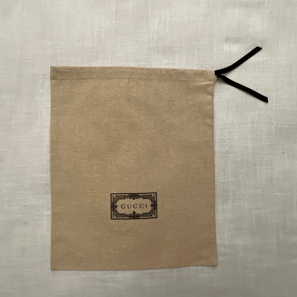 Gucci Cotton Drawstring Dust Travel Bag Storage Cover 12”x15”NEW